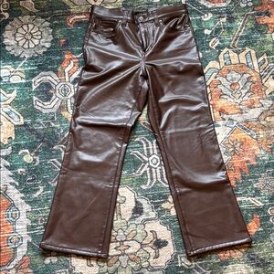 Brown Leather Pants